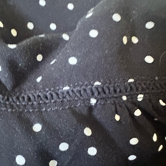ROXY NWT polka-dot button down blouse – black/white, long sleeve, relaxed, sz M - Picture 5 of 8